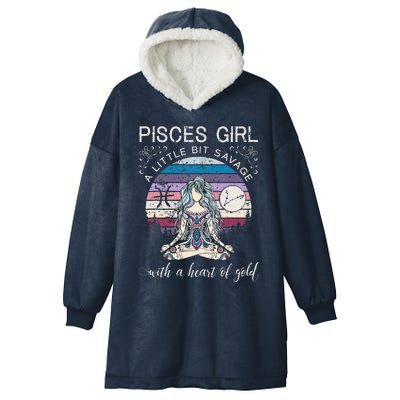 Pisces Birthday For Women March Gift Hooded Wearable Blanket