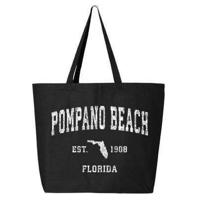 Pompano Beach Florida Fl Vintage Athletic Sports 25L Jumbo Tote