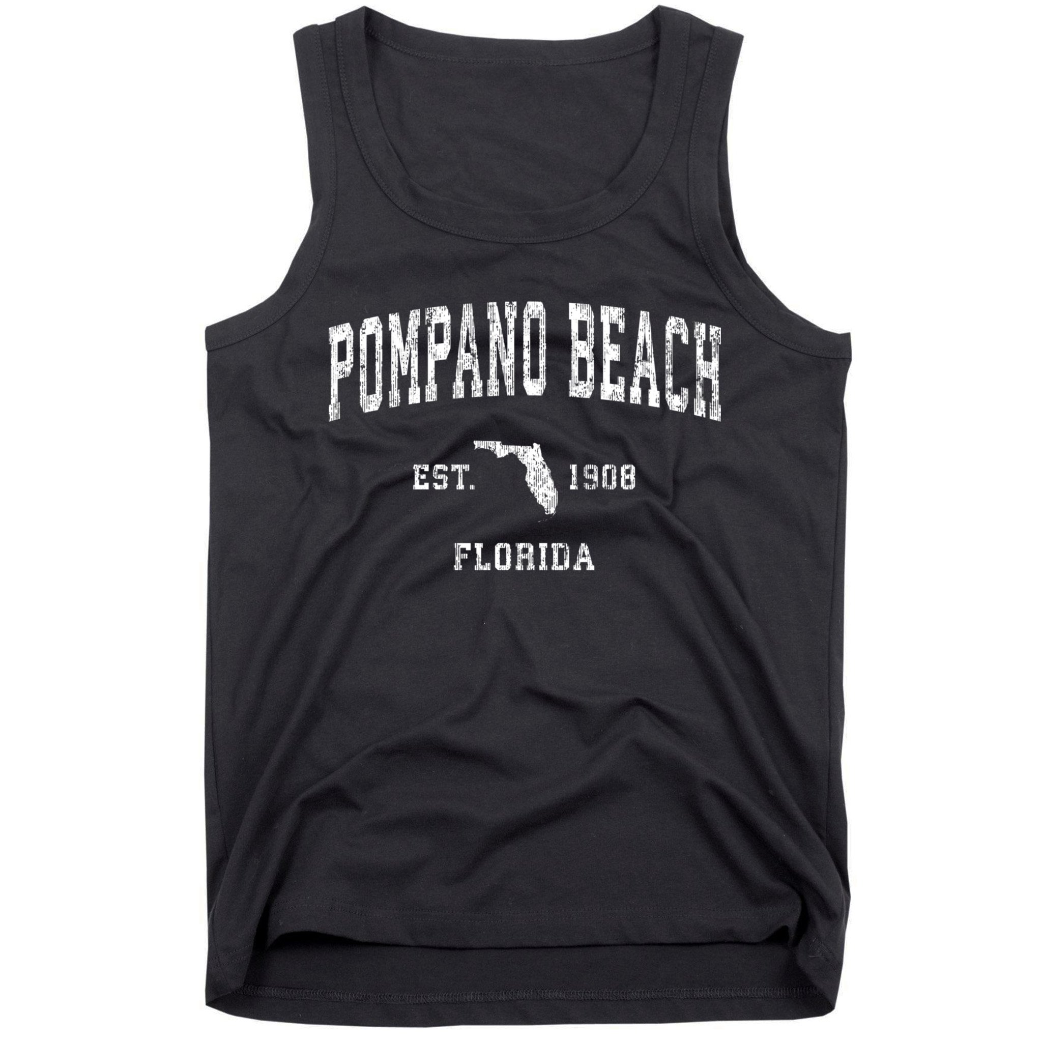 Pompano Beach Florida Fl Vintage Athletic Sports Tank Top