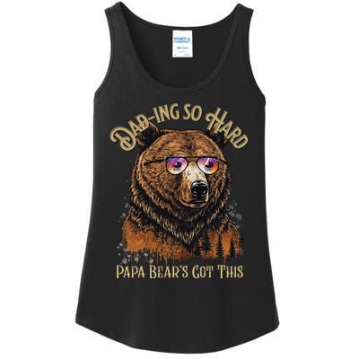 Papa Bear Funny Fathers Day Gift Ladies Essential Tank