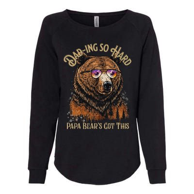 Papa Bear Funny Fathers Day Gift Womens California Wash Sweatshirt