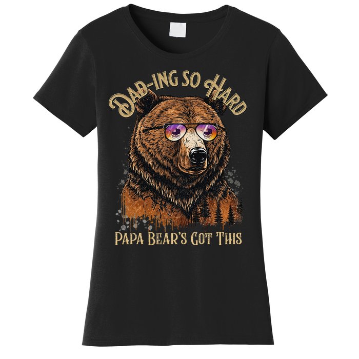 Papa Bear Funny Fathers Day Gift Women's T-Shirt