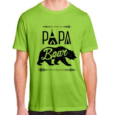 Papa Bear Fathers Day Family Matching Couple Adult ChromaSoft Performance T-Shirt