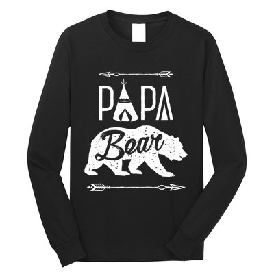 Papa Bear Fathers Day Family Matching Couple Long Sleeve Shirt