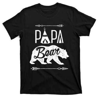 Papa Bear Fathers Day Family Matching Couple T-Shirt