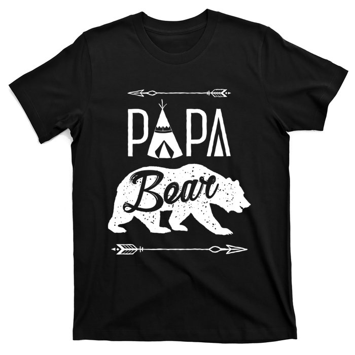 Papa Bear Fathers Day Family Matching Couple T-Shirt