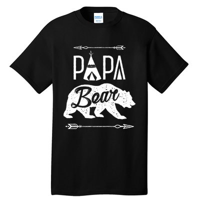 Papa Bear Fathers Day Family Matching Couple Tall T-Shirt