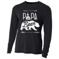 Papa Bear Fathers Day Family Matching Couple Cooling Performance Long Sleeve Crew