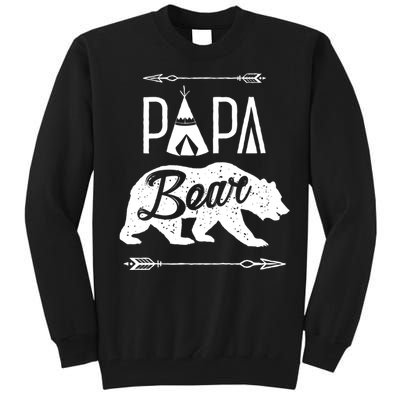 Papa Bear Fathers Day Family Matching Couple Tall Sweatshirt