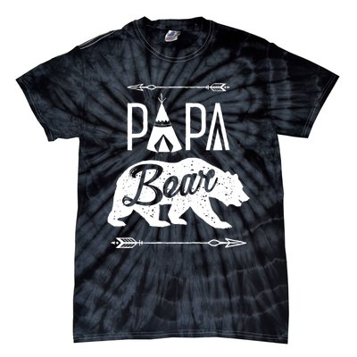 Papa Bear Fathers Day Family Matching Couple Tie-Dye T-Shirt