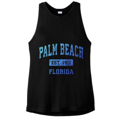 Palm Beach Florida Fl Vintage Established Sports Design Funny Gift Ladies PosiCharge Tri-Blend Wicking Tank