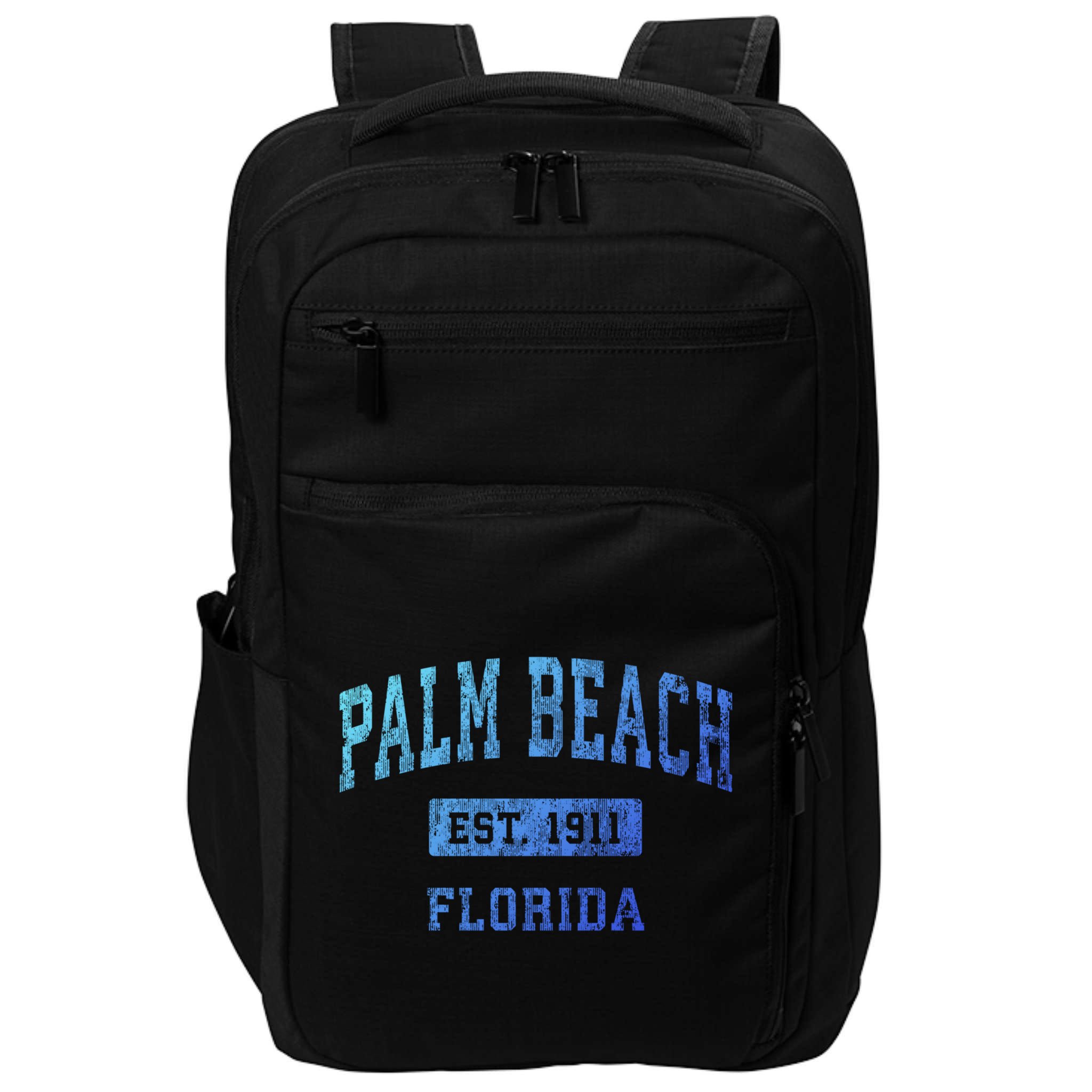 Palm Beach Florida Fl Vintage Established Sports Design Funny Gift Impact Tech Backpack