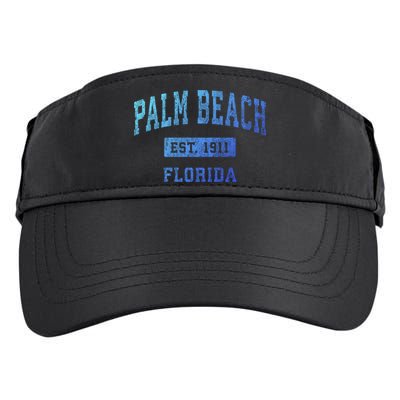 Palm Beach Florida Fl Vintage Established Sports Design Funny Gift Adult Drive Performance Visor