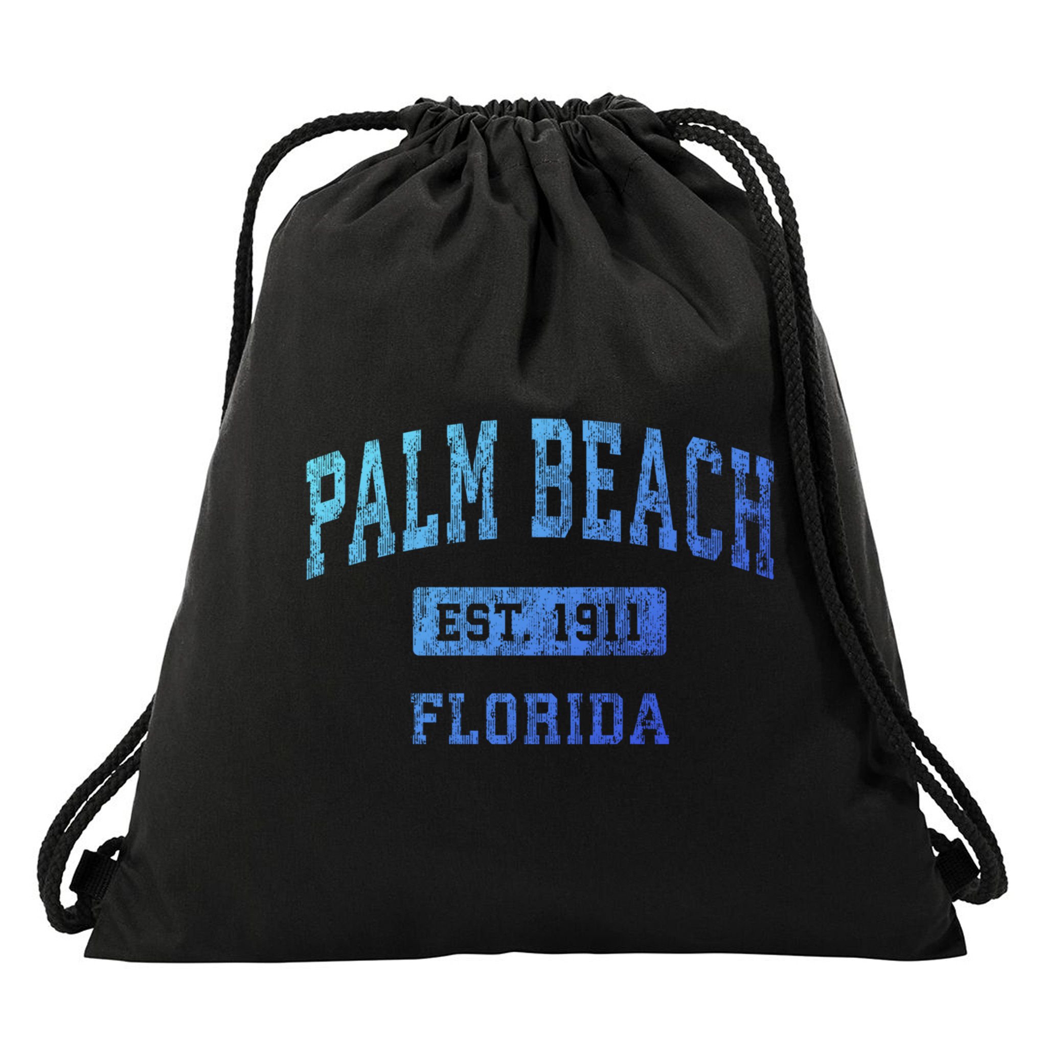 Palm Beach Florida Fl Vintage Established Sports Design Funny Gift Drawstring Bag