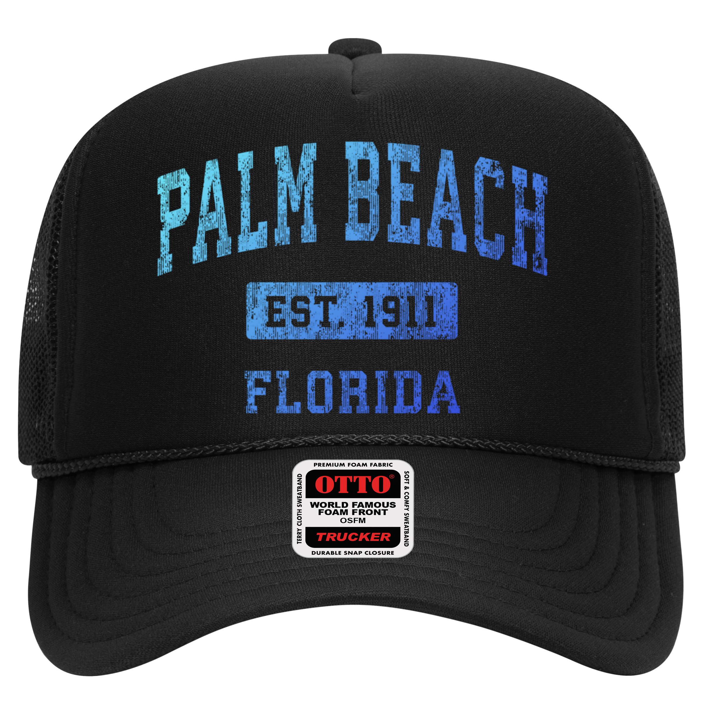Palm Beach Florida Fl Vintage Established Sports Design Funny Gift Hat