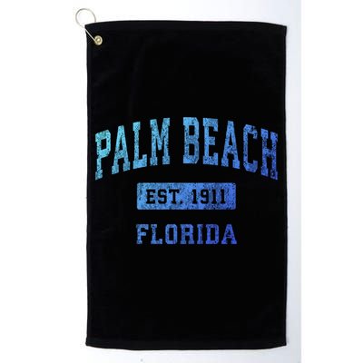 Palm Beach Florida Fl Vintage Established Sports Design Funny Gift Golf Towel