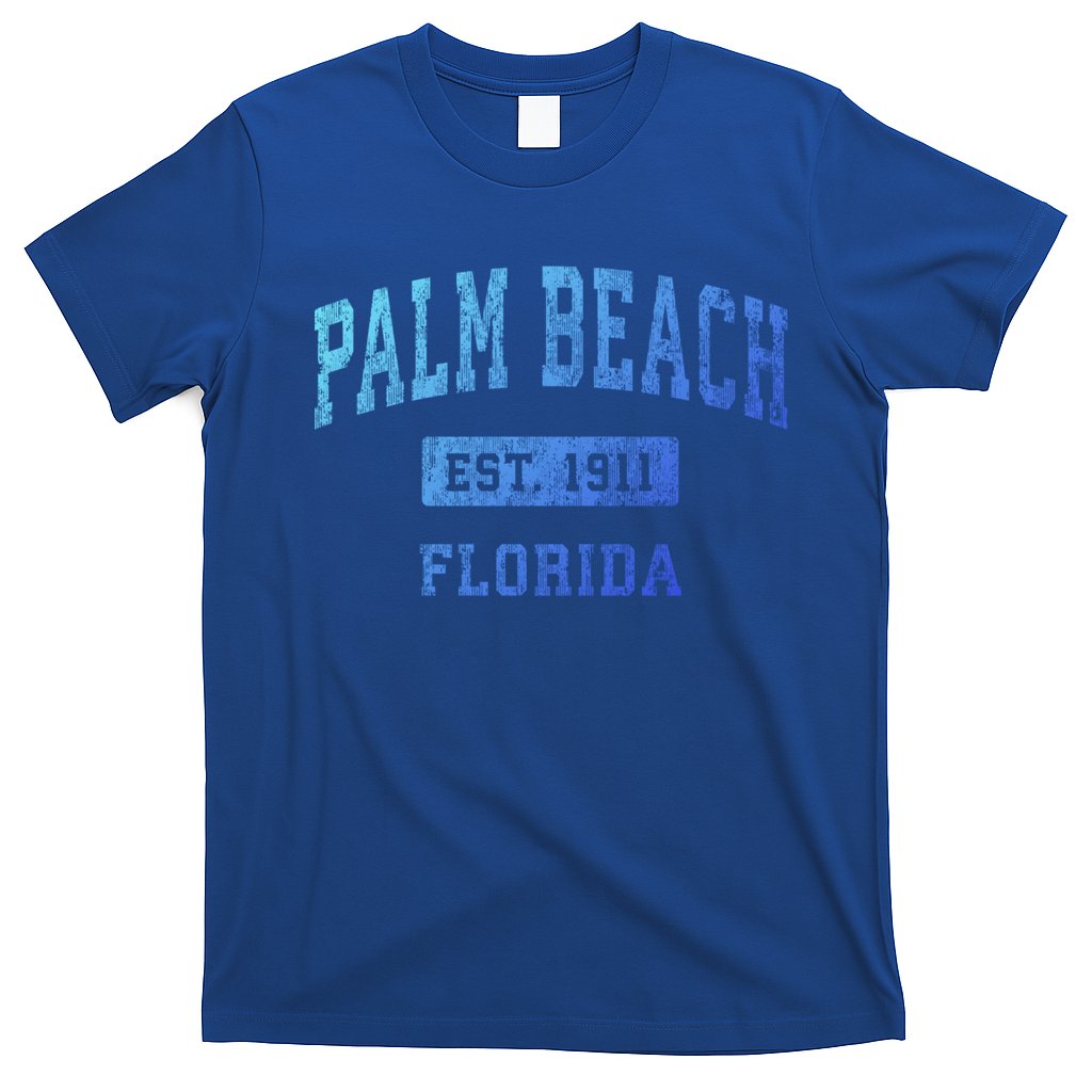 Palm Beach Florida Fl Vintage Established Sports Design Funny Gift T-Shirt