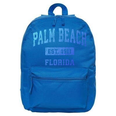 Palm Beach Florida Fl Vintage Established Sports Design Funny Gift 16 in Basic Backpack
