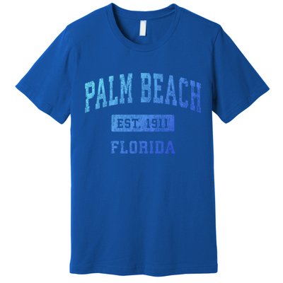 Palm Beach Florida Fl Vintage Established Sports Design Funny Gift Premium T-Shirt