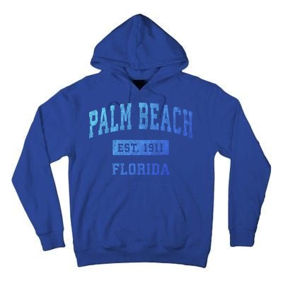 Palm Beach Florida Fl Vintage Established Sports Design Funny Gift Tall Hoodie
