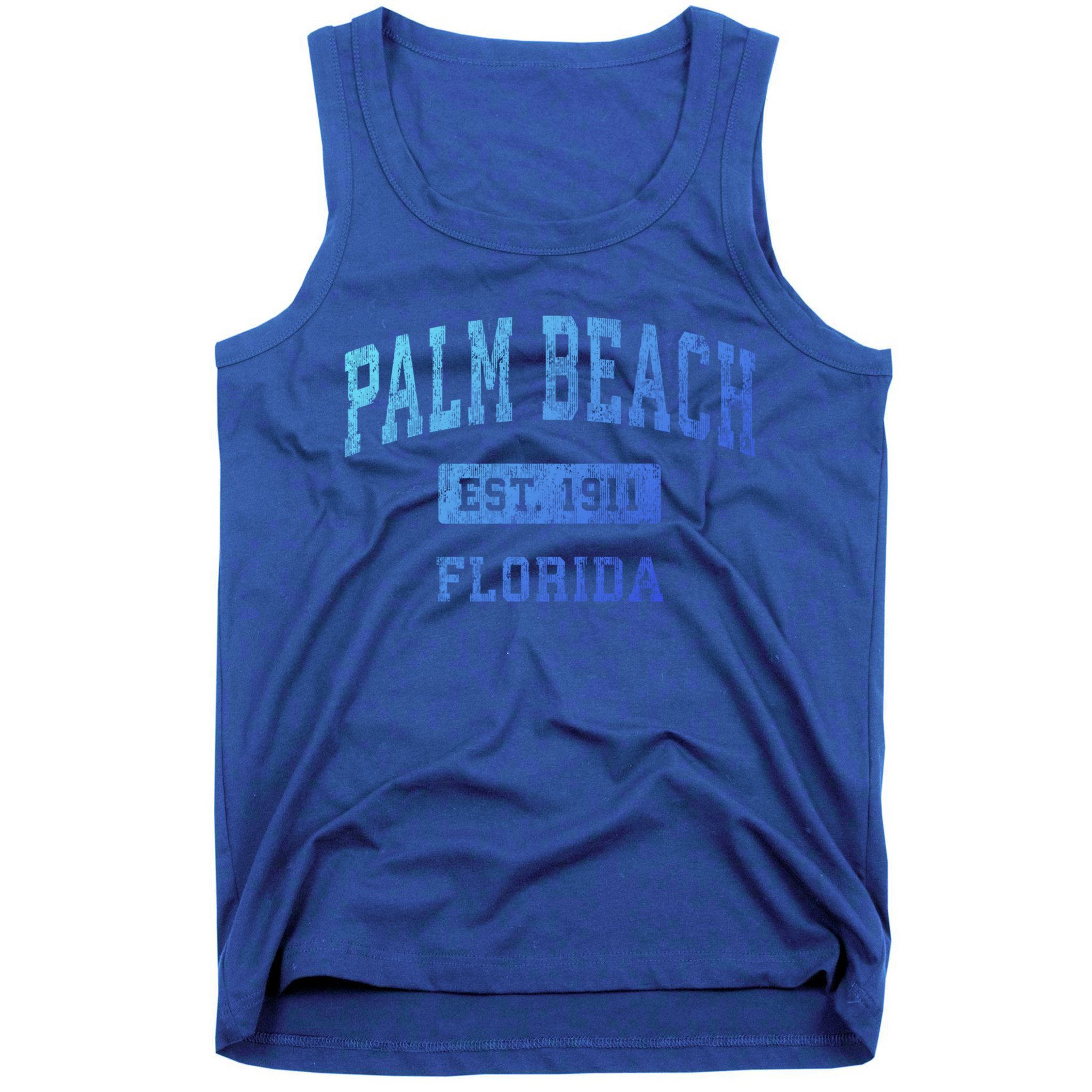 Palm Beach Florida Fl Vintage Established Sports Design Funny Gift Tank Top