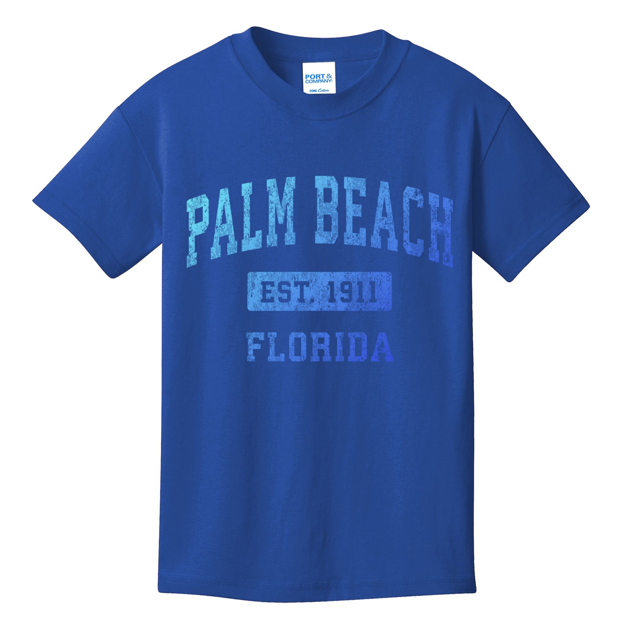 Palm Beach Florida Fl Vintage Established Sports Design Funny Gift Kids T-Shirt