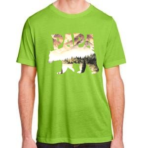 Papa Bear Forest Lake Mountain Scene Outdoors FatherS Day Adult ChromaSoft Performance T-Shirt