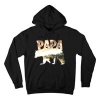 Papa Bear Forest Lake Mountain Scene Outdoors FatherS Day Hoodie