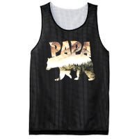 Papa Bear Forest Lake Mountain Scene Outdoors FatherS Day Mesh Reversible Basketball Jersey Tank