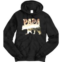 Papa Bear Forest Lake Mountain Scene Outdoors FatherS Day Tie Dye Hoodie