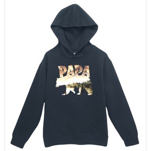 Papa Bear Forest Lake Mountain Scene Outdoors FatherS Day Urban Pullover Hoodie