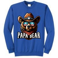 Papa Bear Fathers Day Gift Patriotic Proud Best Dad Sweatshirt