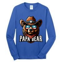 Papa Bear Fathers Day Gift Patriotic Proud Best Dad Tall Long Sleeve T-Shirt