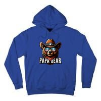 Papa Bear Fathers Day Gift Patriotic Proud Best Dad Tall Hoodie