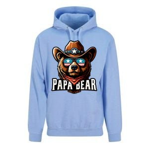 Papa Bear Fathers Day Gift Patriotic Proud Best Dad Unisex Surf Hoodie