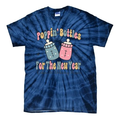 Poppin' Bottles For The New Year 2024 Labor and Delivery Tie-Dye T-Shirt