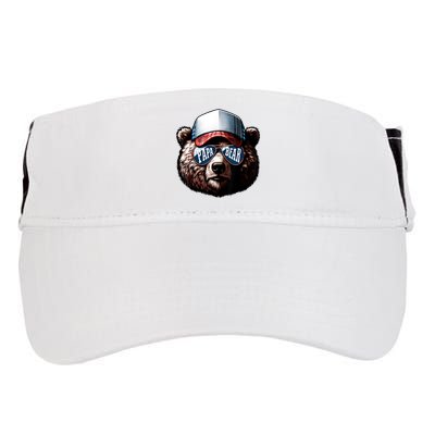 Papa Bear Face Fathers Day Daddy Bear Adult Drive Performance Visor