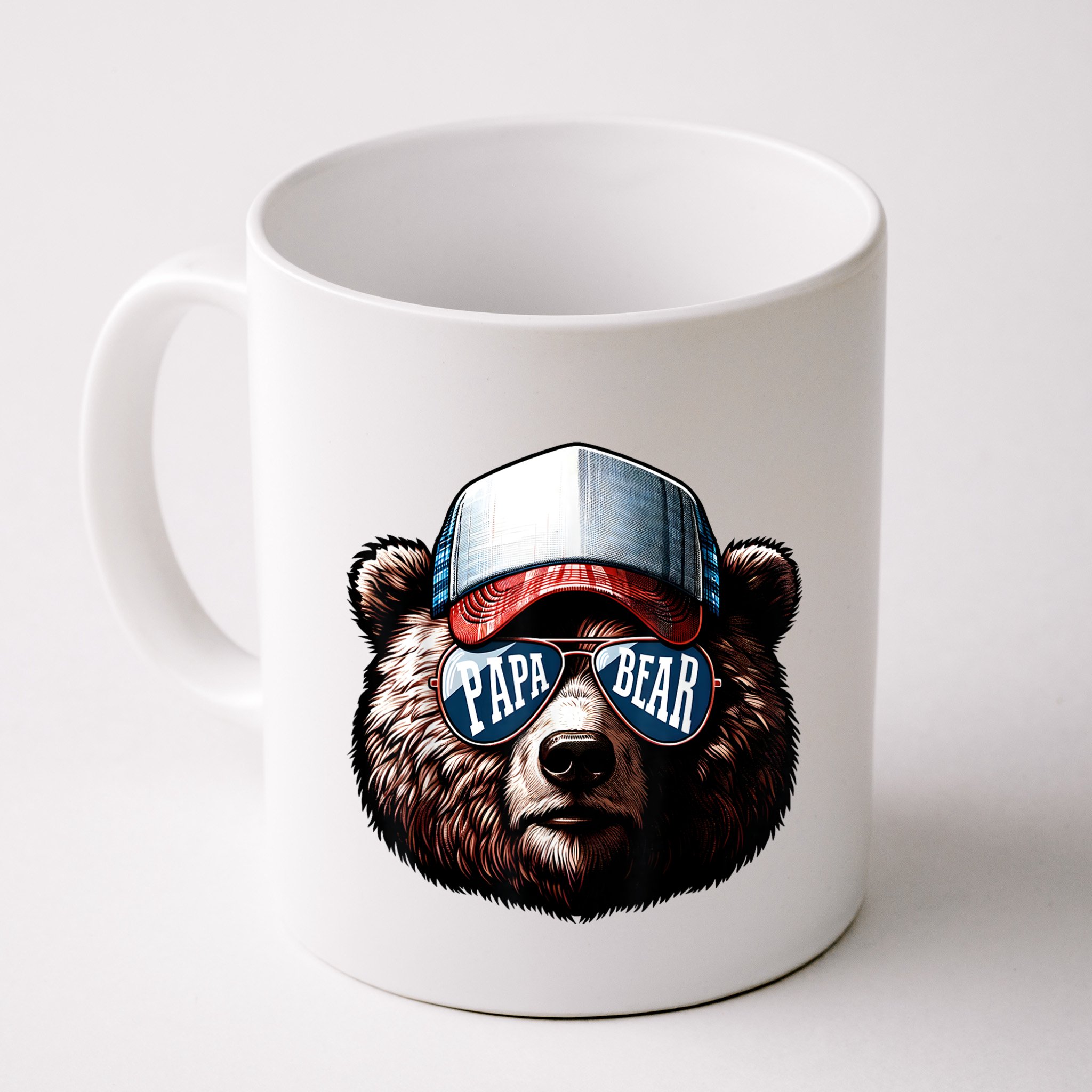 Papa Bear Face Fathers Day Daddy Bear Mug