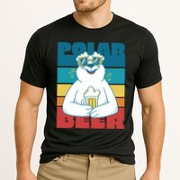 Polar Bear Funny Beer Lover Retro Sunset Cooling Performance Crew T-Shirt