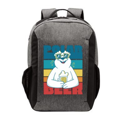 Polar Bear Funny Beer Lover Retro Sunset Vector Backpack