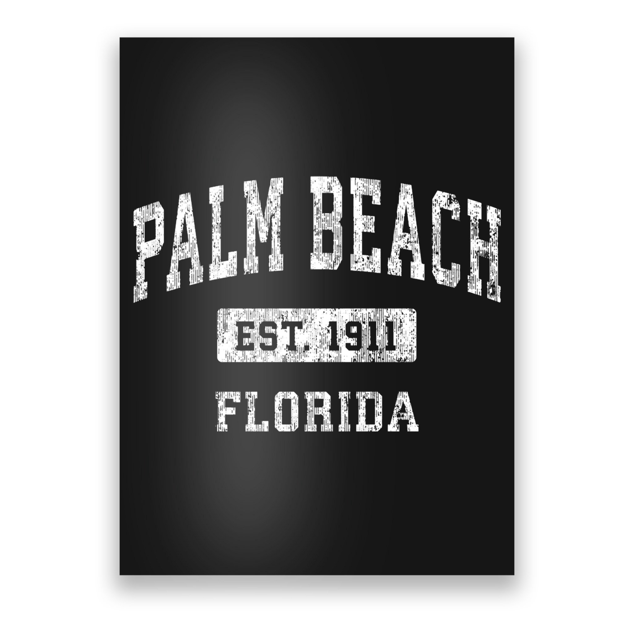 Palm Beach Florida Fl Vintage Established Sports Poster
