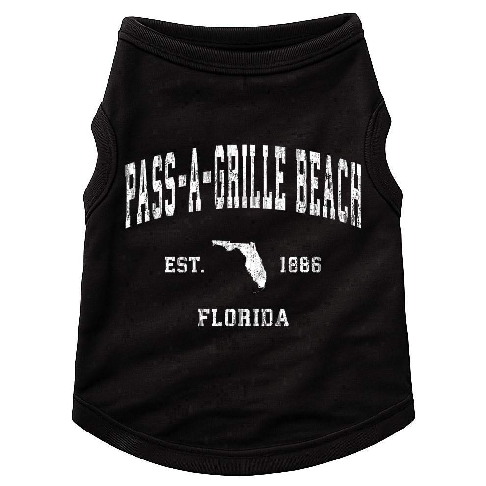 Passagrille Beach Florida Fl Vintage Athletic Doggie Tank