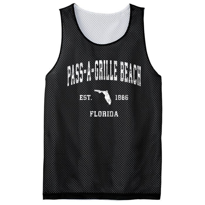 Passagrille Beach Florida Fl Vintage Athletic Mesh Reversible Basketball Jersey Tank