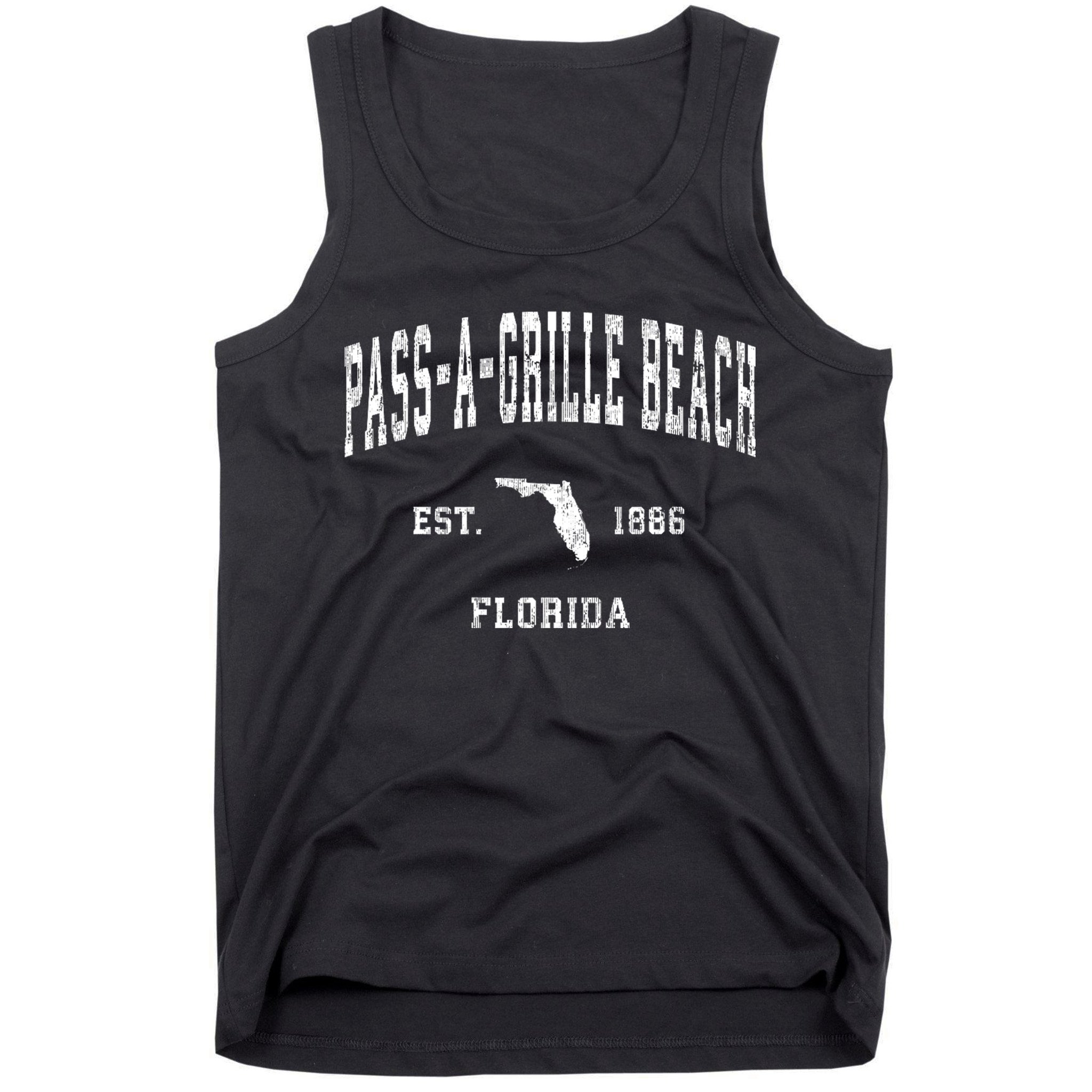 Passagrille Beach Florida Fl Vintage Athletic Tank Top