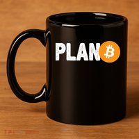 Plan B Funny Bitcoin 11oz C Handle Ceramic Mug