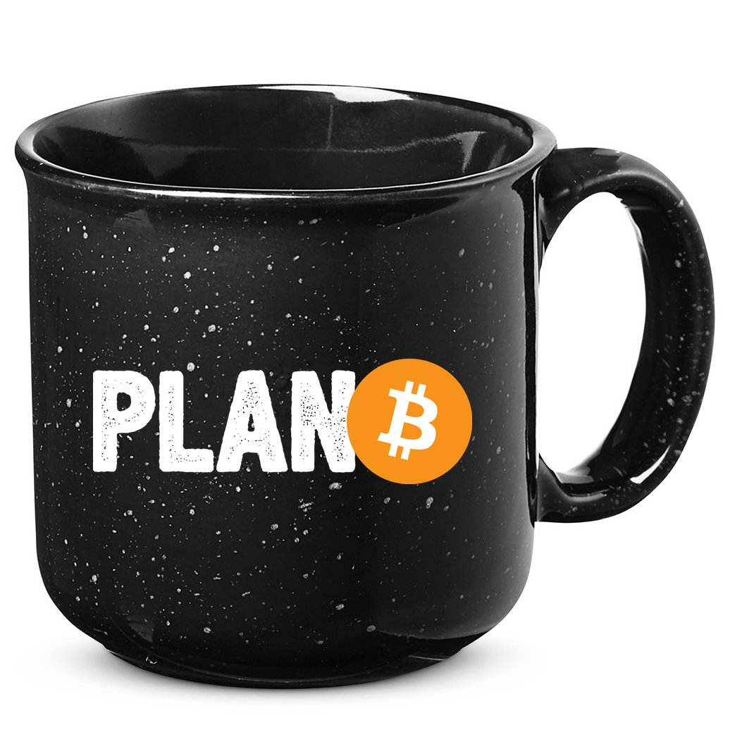 Plan B Funny Bitcoin 15oz Campfire Ceramic Mug