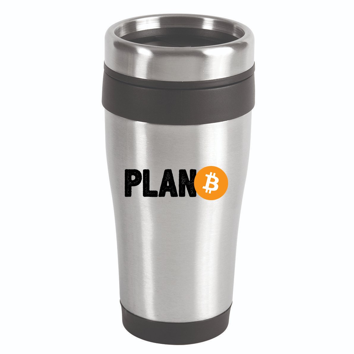 Plan B Funny Bitcoin 16oz Travel Tumbler