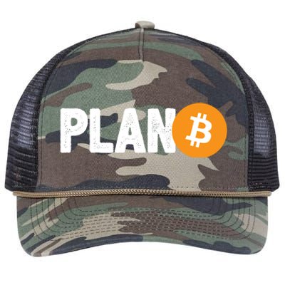 Plan B Funny Bitcoin Retro Rope Trucker Hat Cap