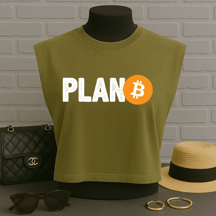 Plan B Funny Bitcoin Garment-Dyed Women's Muscle Tee