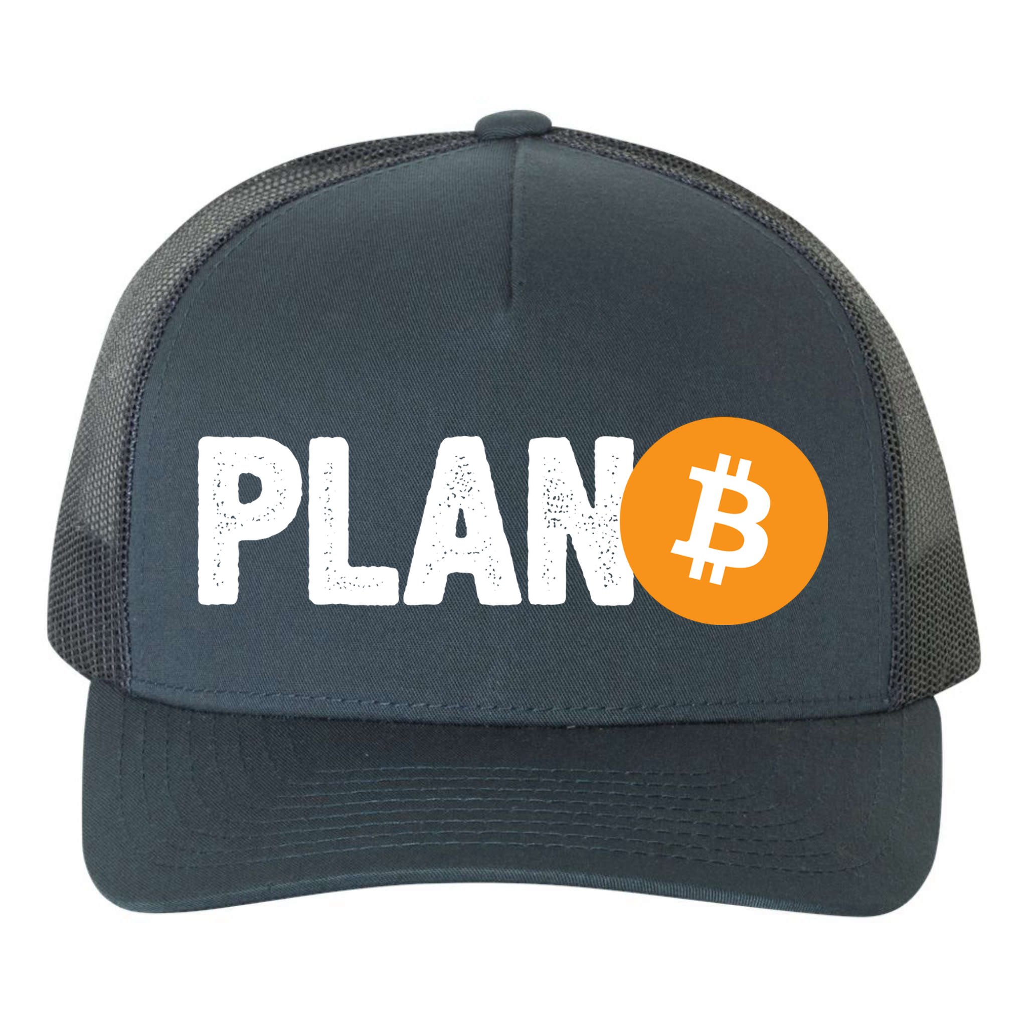 Plan B Funny Bitcoin Yupoong Adult 5-Panel Trucker Hat